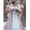 Mermaid Cap Sleeves Long Floor Length Bridesmaid Dresses 3010435
