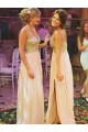 A-Line Chiffon Beaded Floor Length Bridesmaid Dresses 3010436