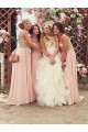 A-Line Chiffon Beaded Floor Length Bridesmaid Dresses 3010436