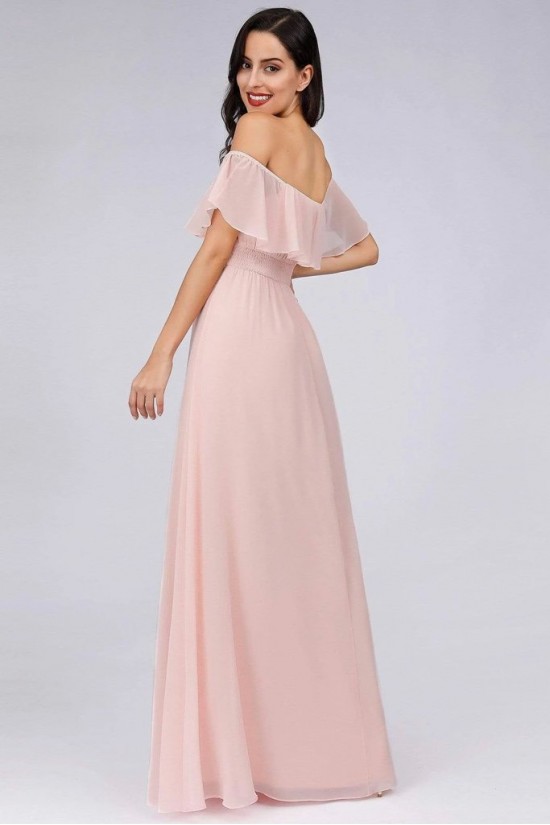 A-Line Off-the-Shoulder Floor Length Bridesmaid Dresses 3010444