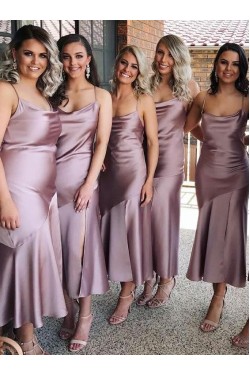 Sheath Spaghetti Straps Bridesmaid Dresses 3010445