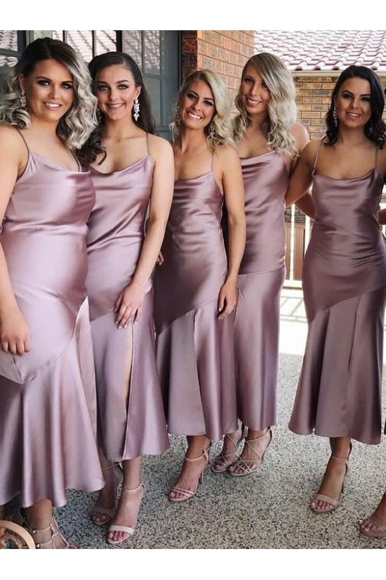 Sheath Spaghetti Straps Bridesmaid Dresses 3010445