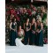 A-Line V-Neck Floor Length Bridesmaid Dresses 3010448