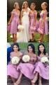 A-Line Off-the-Shoulder Knee Length Bridesmaid Dresses 3010459