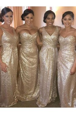 Sequins Long Floor Length Bridesmaid Dresses 3010468