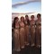 Sheath/Column Sequins V-Neck Floor Length Bridesmaid Dresses 3010469