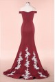 Mermaid Off-the-Shoulder Lace Floor Length Bridesmaid Dresses 3010477