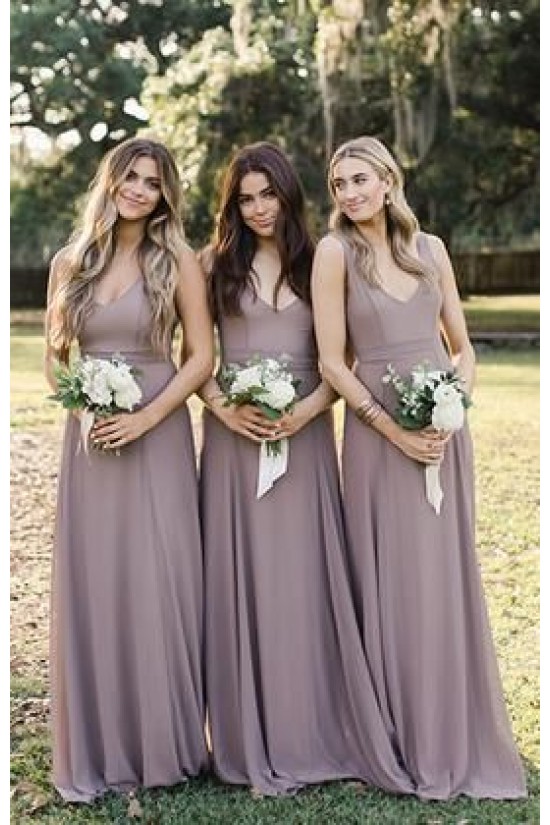 A-Line V-Neck Floor Length Bridesmaid Dresses 3010479 A-Line V-Neck Floor Length Bridesmaid Dresses 3010479