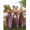 A-Line V-Neck Spaghetti Straps Floor Length Bridesmaid Dresses 3010480