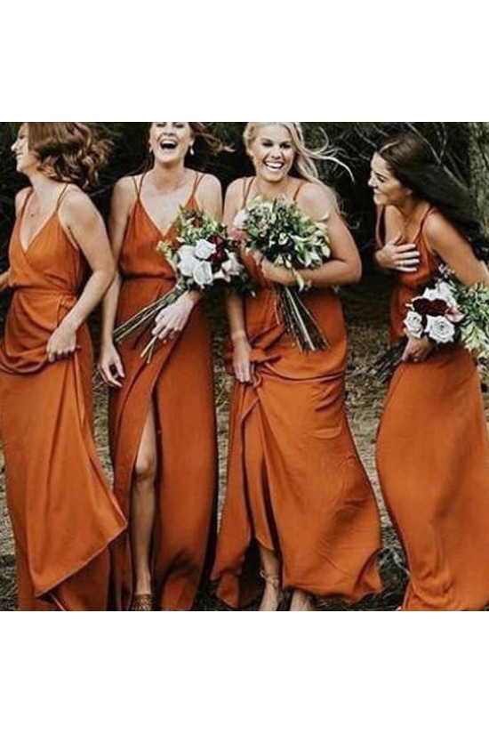 Sheath Spaghetti Straps V-Neck Floor Length Bridesmaid Dresses 3010482 Sheath Spaghetti Straps V-Neck Floor Length Bridesmaid Dresses 3010482