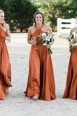 A-Line Long Floor Length Bridesmaid Dresses 3010485