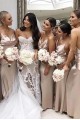 Simple Spaghetti Straps Floor Length Bridesmaid Dresses 3010492