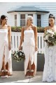 Simple Spaghetti Straps Floor Length Bridesmaid Dresses 3010494