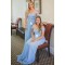 A-Line Chiffon Off-the-Shoulder Long Floor Length Bridesmaid Dresses 3010500