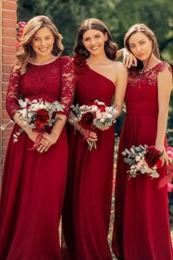 A-Line Long Chiffon Floor Length Bridesmaid Dresses 3010501