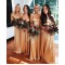 Affordable Long Spaghetti Straps Floor Length Bridesmaid Dresses 3010503