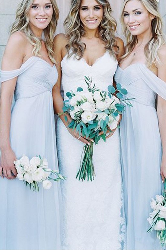A-Line Chiffon Off-the-Shoulder Floor Length Bridesmaid Dresses 3010506 A-Line Chiffon Off-the-Shoulder Floor Length Bridesmaid Dresses 3010506