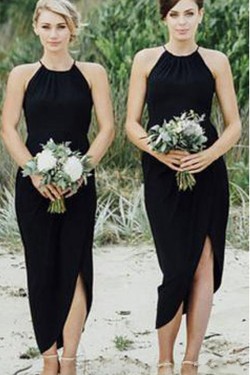 Sheath Black Bridesmaid Dresses 3010507
