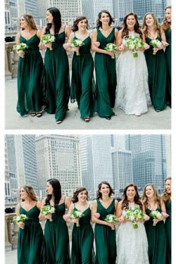 A-Line Long Chiffon Floor Length Bridesmaid Dresses 3010509