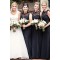 Long Black Lace Floor Length Bridesmaid Dresses 3010511