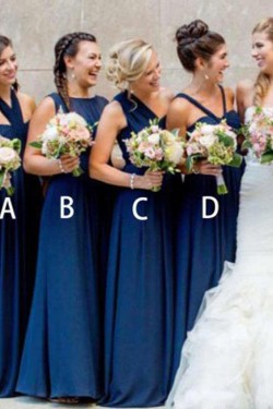 A-Line Long Floor Length Bridesmaid Dresses 3010513