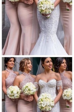 Mermaid Lace Long Floor Length Bridesmaid Dresses 3010517