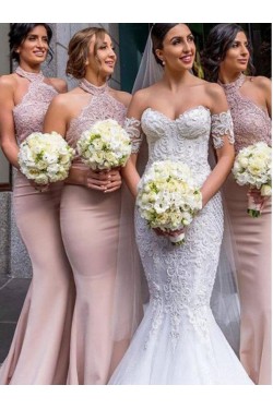 Mermaid Lace Long Floor Length Bridesmaid Dresses 3010517
