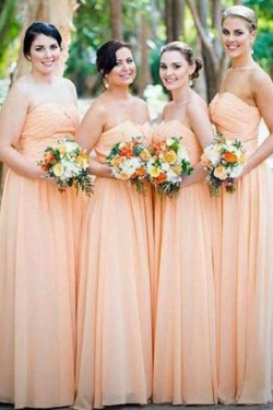 A-Line Long Chiffon Floor Length Bridesmaid Dresses 3010518