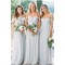 A-Line Off-the-Shoulder Chiffon Long Floor Length Bridesmaid Dresses 3010523