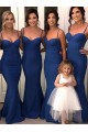 Mermaid Spaghetti Straps Long Floor Length Bridesmaid Dresses 3010524