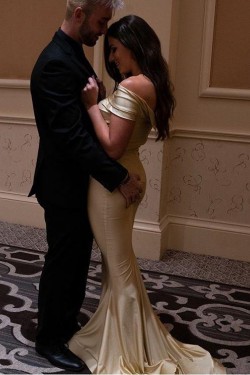 Mermaid Off-the-Shoulder Long Floor Length Bridesmaid Dresses 3010528