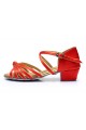 Women's Kids' Dance Shoes Latin/Ballroom Satin Chunky Heel Red Dance Shoes D601016 Women's Kids' Dance Shoes Latin/Ballroom Satin Chunky Heel Red Dance Shoes D601016