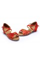 Women's Kids' Dance Shoes Latin/Ballroom Satin Chunky Heel Red Dance Shoes D601016 Women's Kids' Dance Shoes Latin/Ballroom Satin Chunky Heel Red Dance Shoes D601016