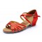 Women's Kids' Dance Shoes Latin/Ballroom Satin Chunky Heel Red Dance Shoes D601016