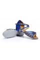 Women's Kids' Dance Shoes Latin/Ballroom Satin Chunky Heel Blue Dance Shoes D601018 Women's Kids' Dance Shoes Latin/Ballroom Satin Chunky Heel Blue Dance Shoes D601018