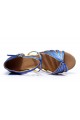 Women's Kids' Dance Shoes Latin/Ballroom Satin Chunky Heel Blue Dance Shoes D601018 Women's Kids' Dance Shoes Latin/Ballroom Satin Chunky Heel Blue Dance Shoes D601018