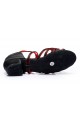 Women's Kids' Dance Shoes Latin/Ballroom Satin Chunky Heel Black Red Dance Shoes D601019 Women's Kids' Dance Shoes Latin/Ballroom Satin Chunky Heel Black Red Dance Shoes D601019