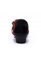 Women's Kids' Dance Shoes Latin/Ballroom Satin Chunky Heel Black Red Dance Shoes D601019 Women's Kids' Dance Shoes Latin/Ballroom Satin Chunky Heel Black Red Dance Shoes D601019