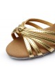 Women's Kids' Leatherette Dance Shoes Latin/Ballroom Chunky Heel Gold Dance Shoes D601021 Women's Kids' Leatherette Dance Shoes Latin/Ballroom Chunky Heel Gold Dance Shoes D601021