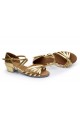 Women's Kids' Leatherette Dance Shoes Latin/Ballroom Chunky Heel Gold Dance Shoes D601021 Women's Kids' Leatherette Dance Shoes Latin/Ballroom Chunky Heel Gold Dance Shoes D601021