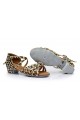 Women's Kids' Dance Shoes Latin/Ballroom Satin Chunky Heel Leopard Dance Shoes D601022 Women's Kids' Dance Shoes Latin/Ballroom Satin Chunky Heel Leopard Dance Shoes D601022