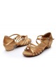 Women's Kids' Dance Shoes Latin/Ballroom Satin Chunky Heel Nude Dance Shoes D601023 Women's Kids' Dance Shoes Latin/Ballroom Satin Chunky Heel Nude Dance Shoes D601023