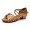 Women's Kids' Dance Shoes Latin/Ballroom Satin Chunky Heel Nude Dance Shoes D601023