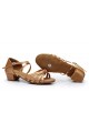 Women's Kids' Dance Shoes Latin/Ballroom Satin Chunky Heel Nude Dance Shoes D601023 Women's Kids' Dance Shoes Latin/Ballroom Satin Chunky Heel Nude Dance Shoes D601023