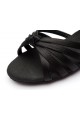 Women's Kids' Dance Shoes Latin/Ballroom Satin Chunky Heel Black Dance Shoes D601025 Women's Kids' Dance Shoes Latin/Ballroom Satin Chunky Heel Black Dance Shoes D601025