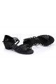 Women's Kids' Dance Shoes Latin/Ballroom Satin Chunky Heel Black Dance Shoes D601025 Women's Kids' Dance Shoes Latin/Ballroom Satin Chunky Heel Black Dance Shoes D601025