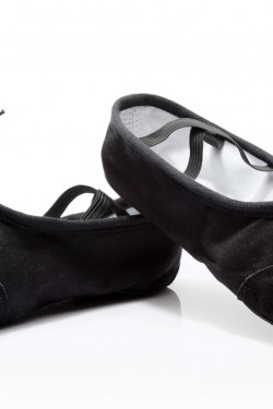 Women's Kids' Black Canvas Dance Shoes Ballet/Latin/Yoga/Dance Sneakers Canvas Flat Heel D601043