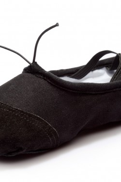 Women's Kids' Black Canvas Dance Shoes Ballet/Latin/Yoga/Dance Sneakers Canvas Flat Heel D601043