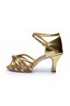 Women's Gold Leatherette Heels Sandals Latin Salsa With Ankle Strap Dance Shoes D602013 Women's Gold Leatherette Heels Sandals Latin Salsa With Ankle Strap Dance Shoes D602013