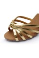 Women's Gold Leatherette Heels Sandals Latin Salsa With Ankle Strap Dance Shoes D602013 Women's Gold Leatherette Heels Sandals Latin Salsa With Ankle Strap Dance Shoes D602013